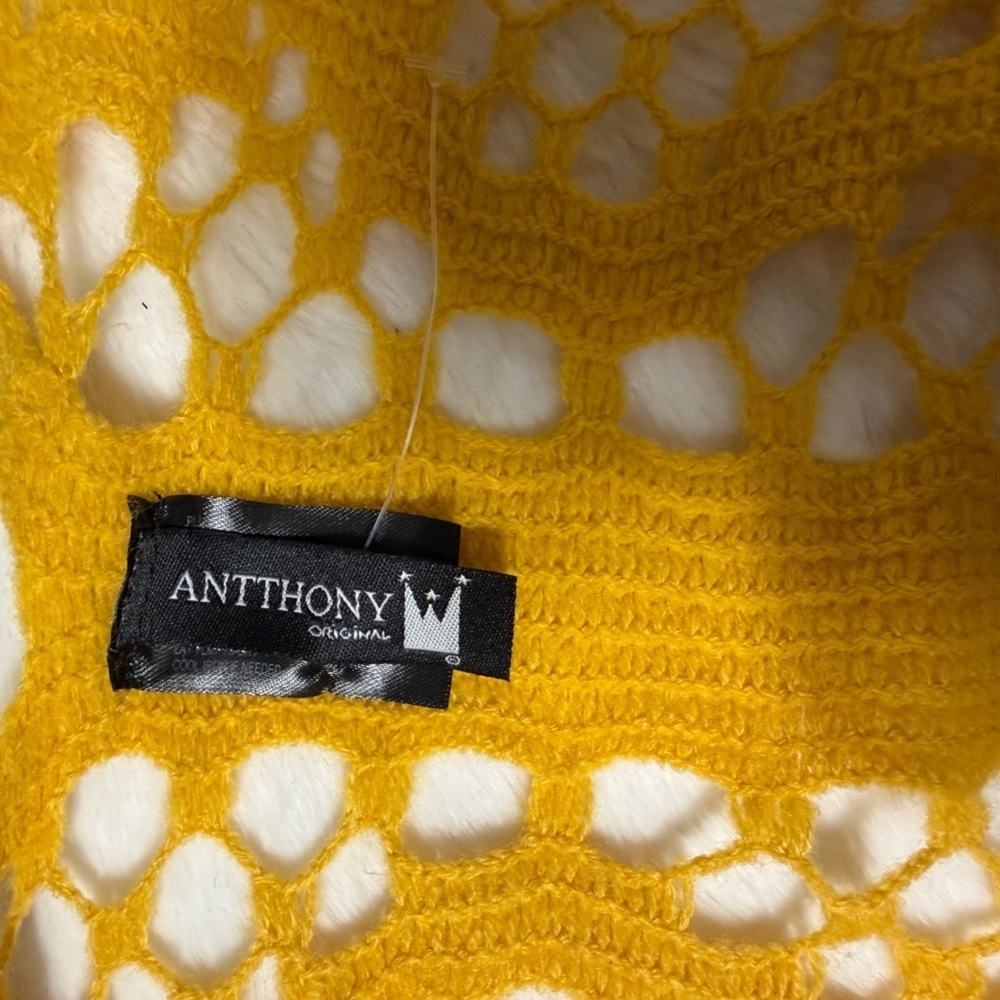 Anthony Original Mustard Yellow Knit Kimono Cardigan - Picture 2 of 8